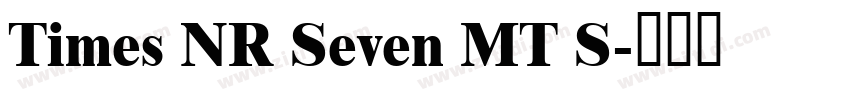 Times NR Seven MT S字体转换